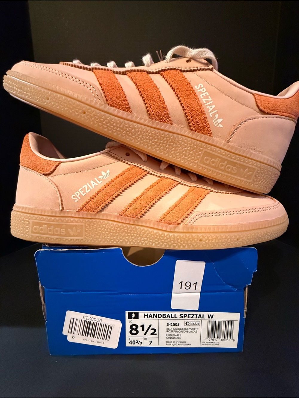 adidas Spezial Women's Sneakers - Peach and Orange Suede Accents